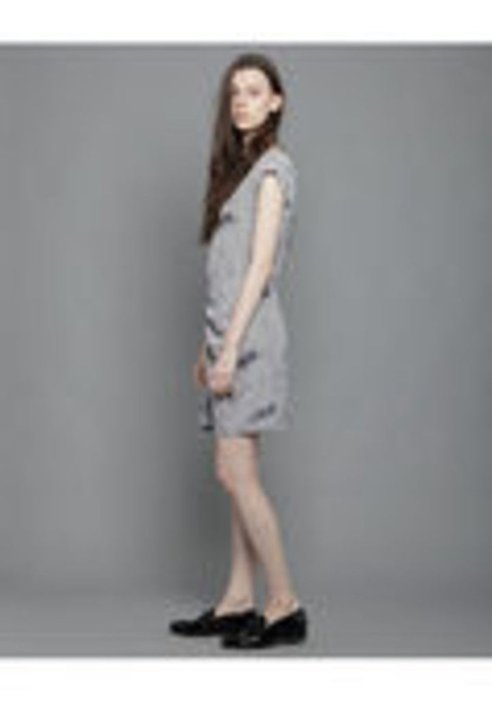 Button Front Ruched Dress