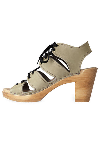 Lace-Up Corset Clog