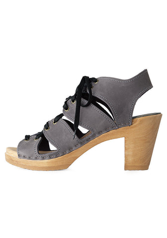 Lace-Up Corset Clog