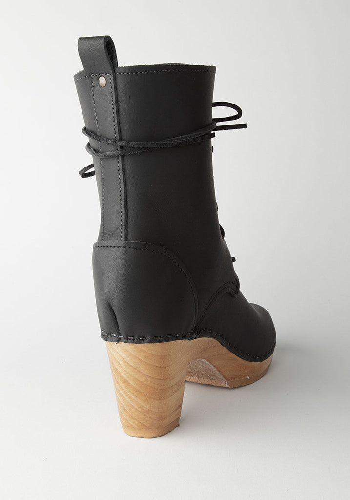 Lace-Up High Heel Boot