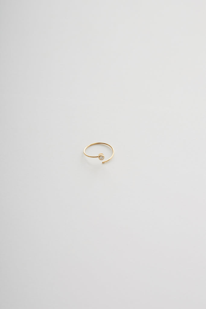 One-Stone Hoop Earring 02
