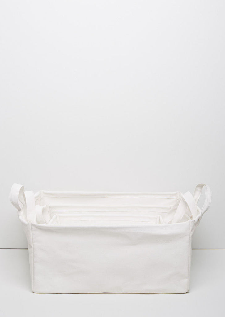 Canvas Cupboard Basket Set