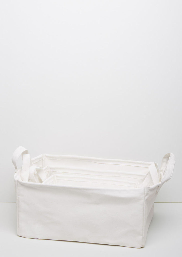 Canvas Cupboard Basket Set