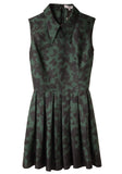 Camo Pointed Collar Dress