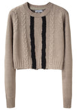 Cropped Cable Pullover