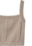 Cropped Cable Tank