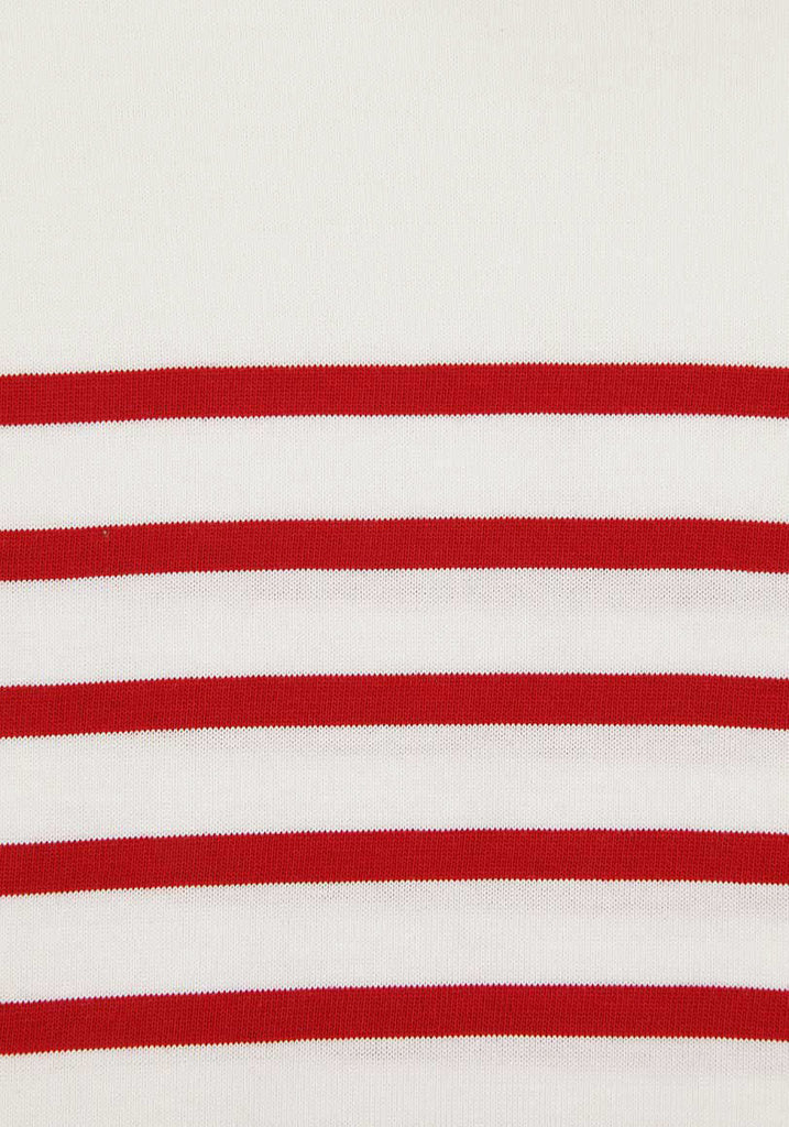 Cropped Red Stripe Top