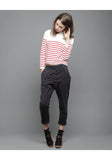 Cropped Red Stripe Top