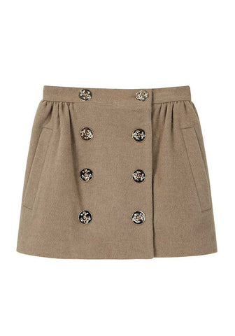 Flared Peacoat Skirt
