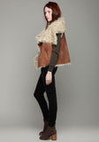High Collar Shearling Vest