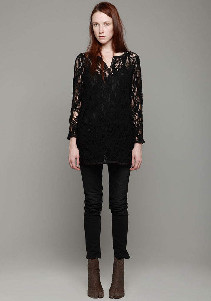 Oversized Lace Henley