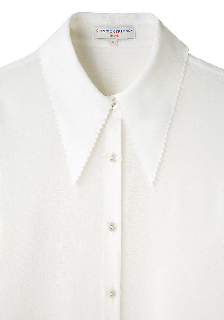 Pinked Collar Blouse