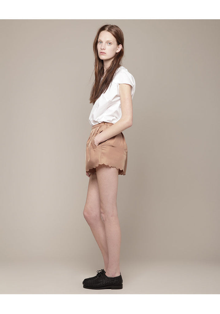 Pleated Scallop Short