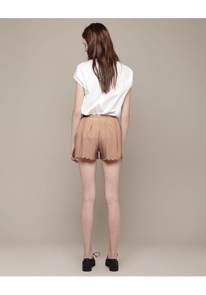 Pleated Scallop Short
