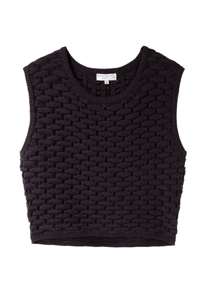 Smocked Stitch Sleeveless Top