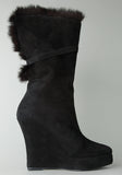 Wedge Fur Cuff Boot