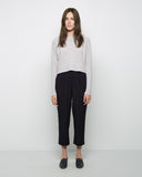 Cropped Merino Knit Pullover