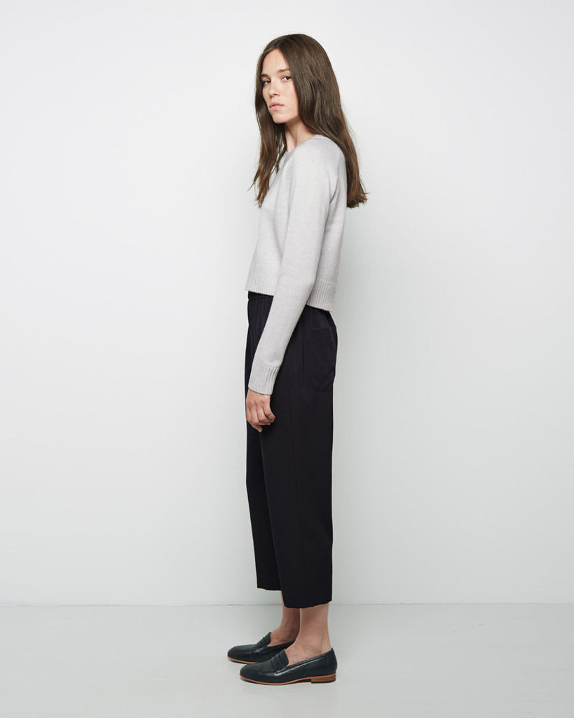 Cropped Merino Knit Pullover