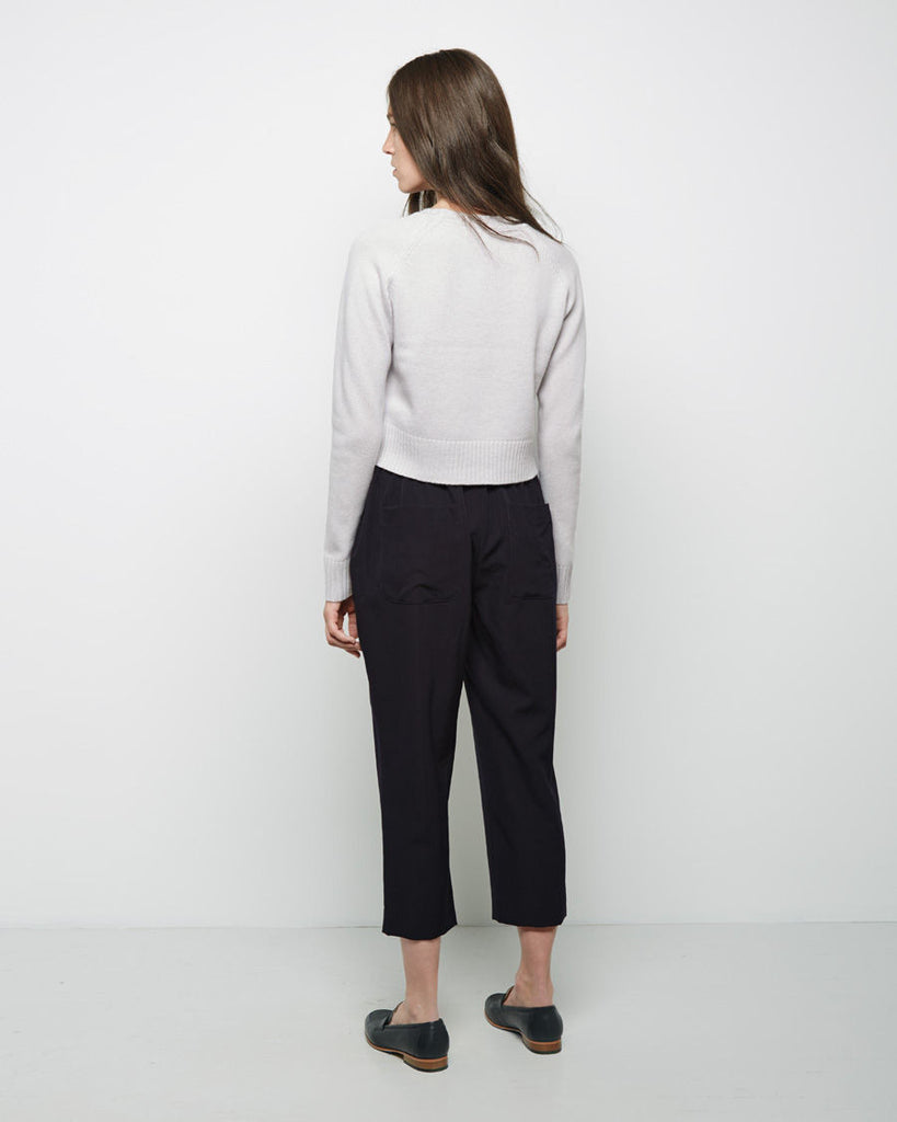 Cropped Merino Knit Pullover
