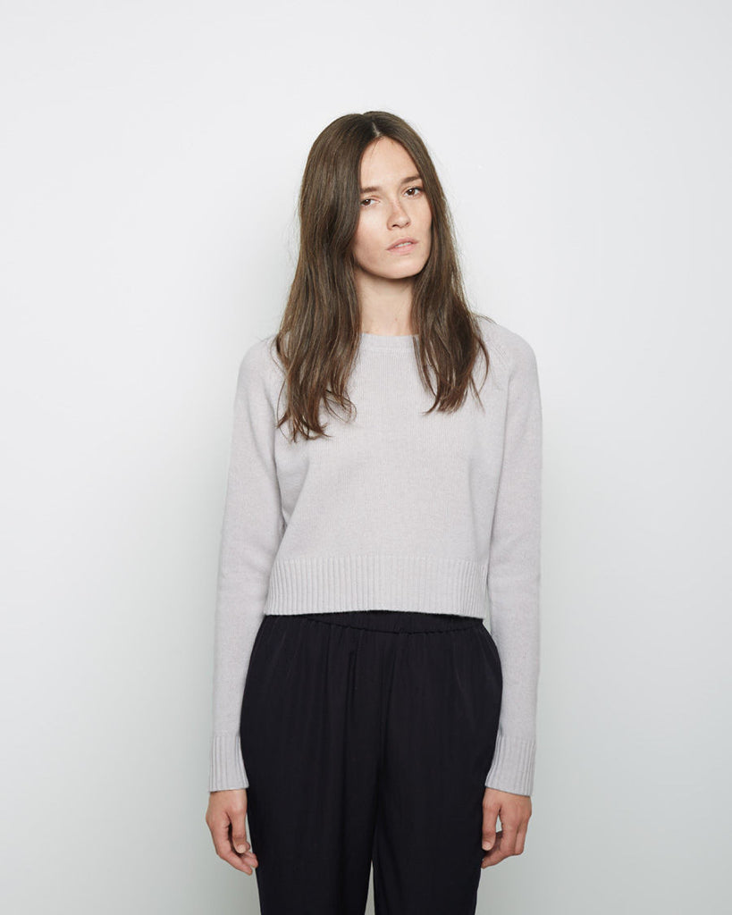 Cropped Merino Knit Pullover