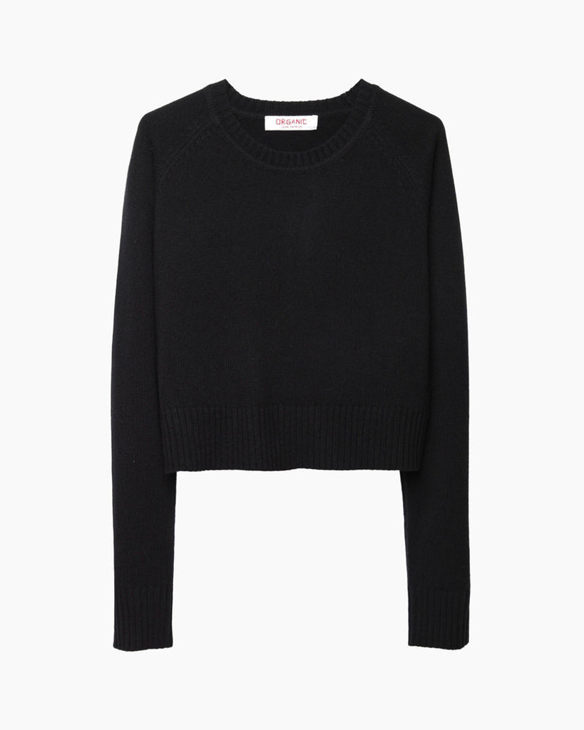 Cropped Merino Knit Pullover