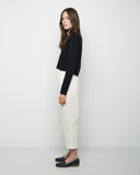 Cropped Merino Knit Pullover