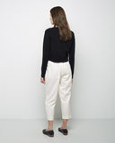 Cropped Merino Knit Pullover