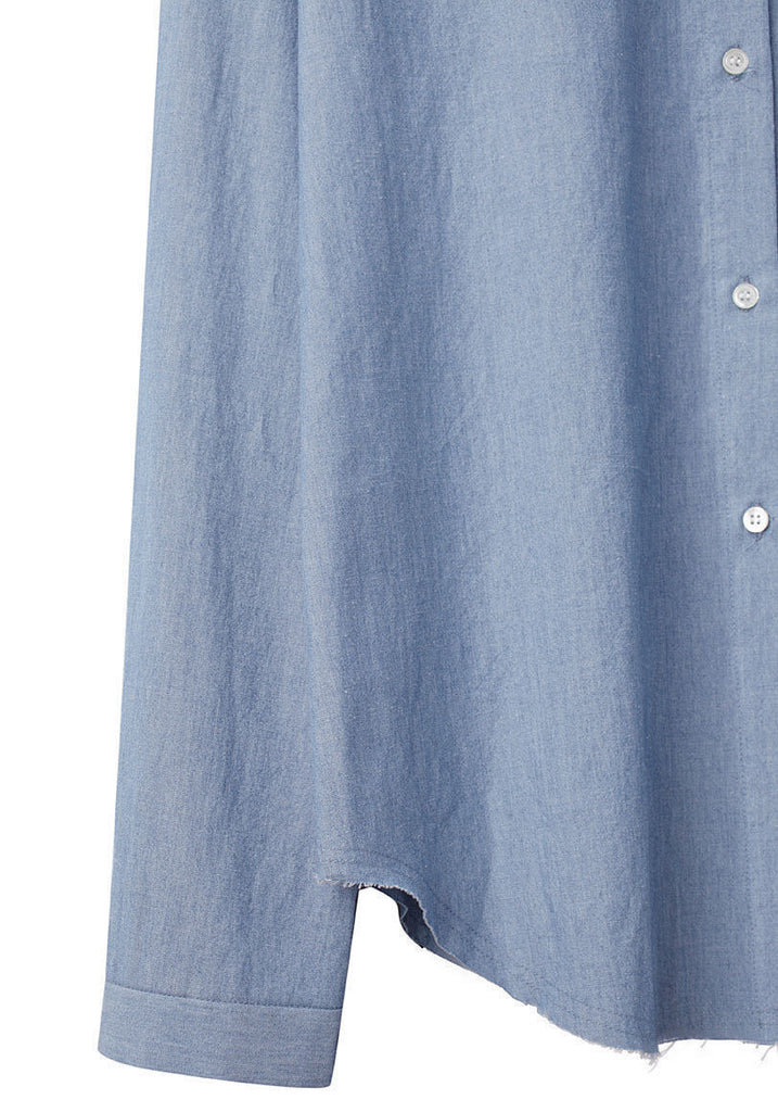 Raw Edge Hem Shirt