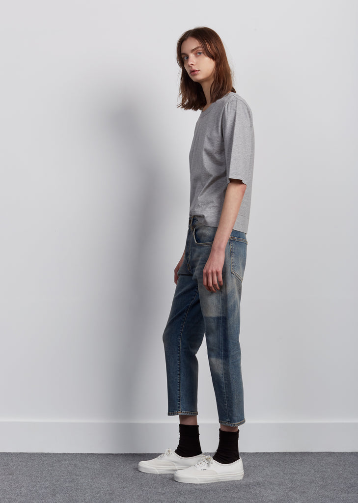 Patch Blue Shorty Jeans