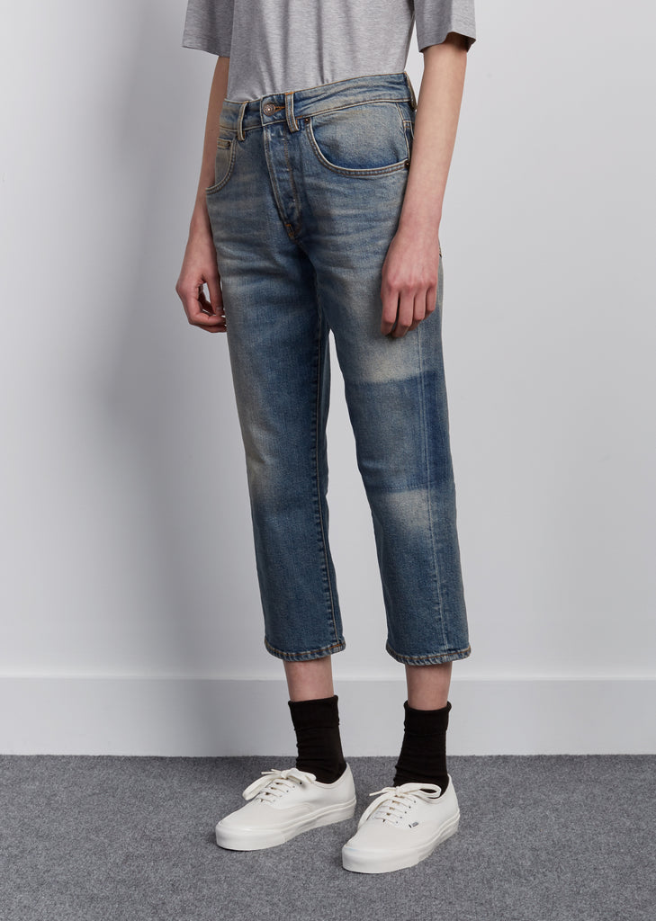 Patch Blue Shorty Jeans