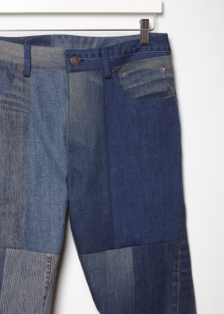 Patchwork Shorty Recycled Denim