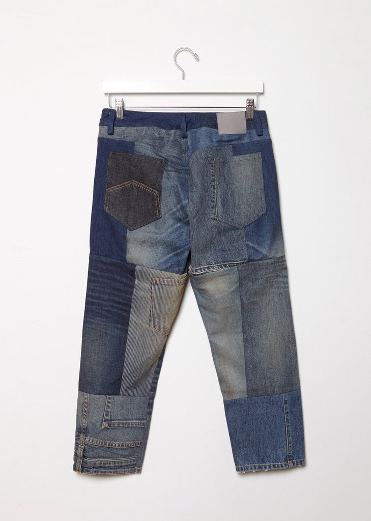 Patchwork Shorty Recycled Denim