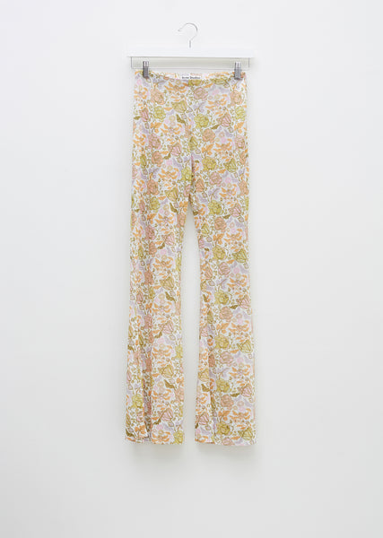 Patterned flare trousers Color nude - SINSAY - 1436O-02M