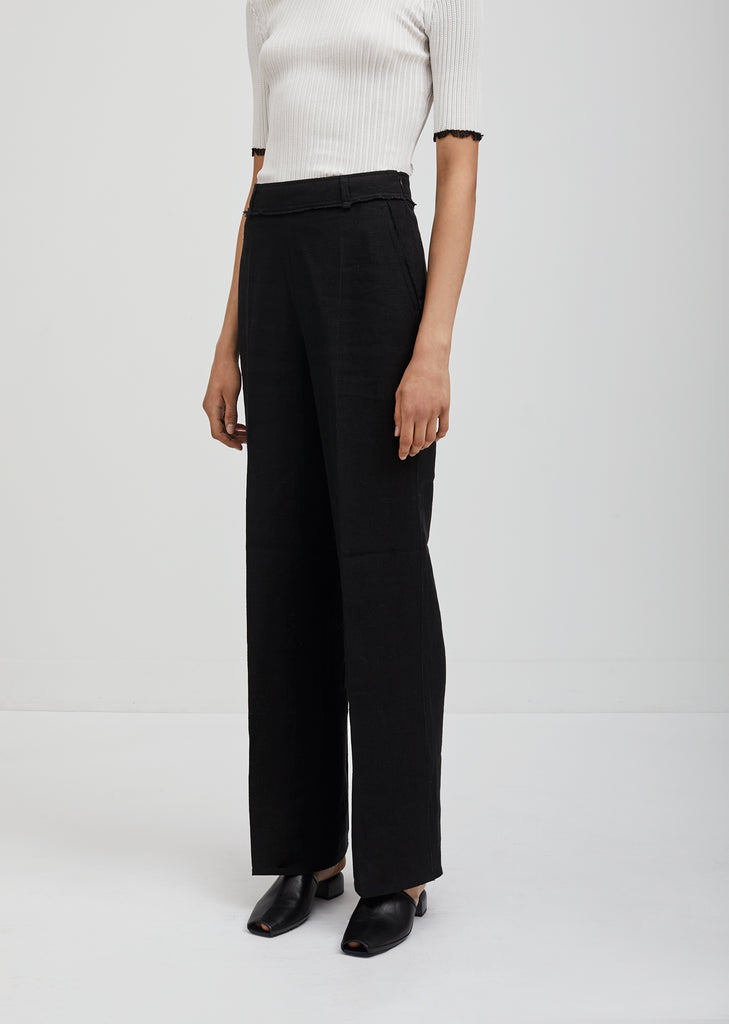 Marcelle Raw Zippered Trousers