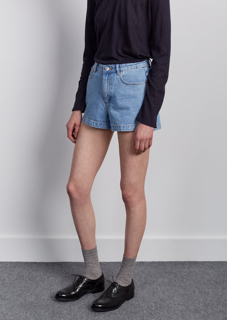 High Standard Stone Denim Shorts