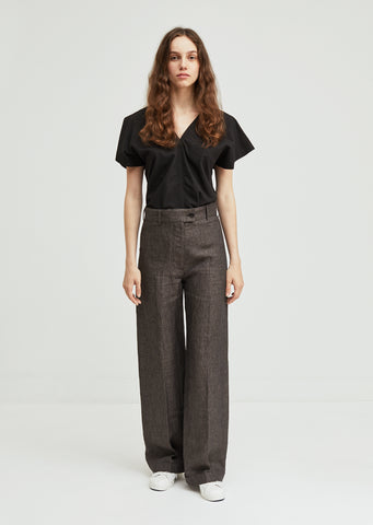 Linen Wide Leg Trousers