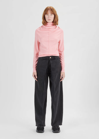 Pleats Cropped Jeans