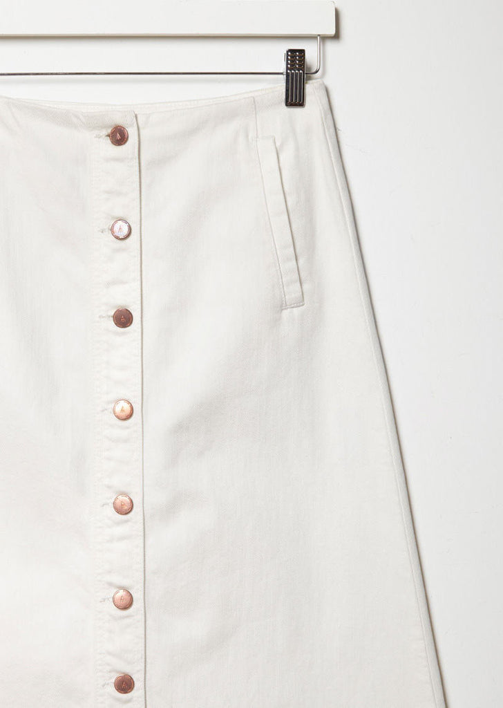 Button Denim Skirt