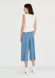 Back Pleat Cropped Trouser