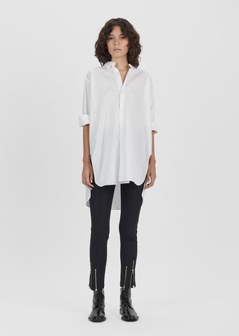 Ankle Zip Stretch Cotton Pant
