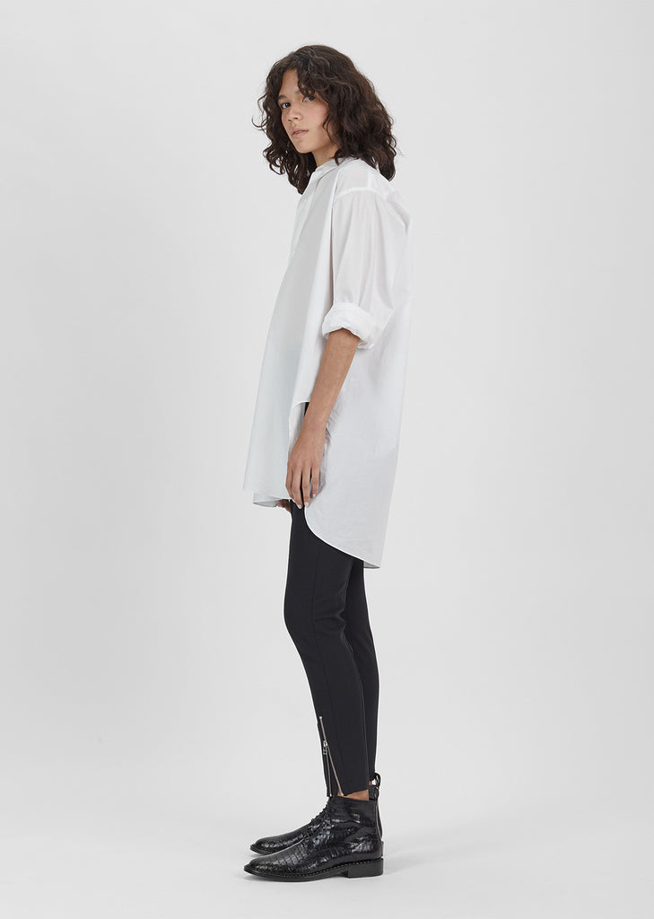 Ankle Zip Stretch Cotton Pant