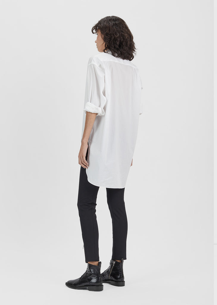 Ankle Zip Stretch Cotton Pant