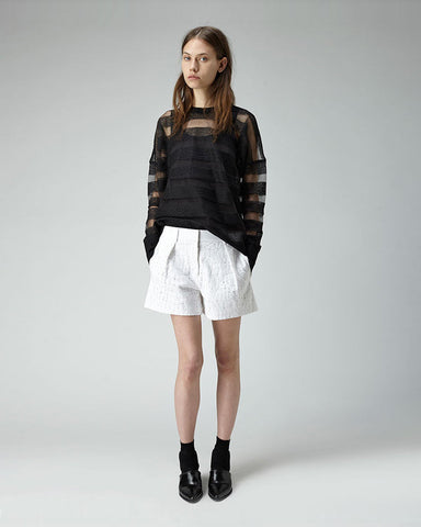 Eyelet Cotton Shorts