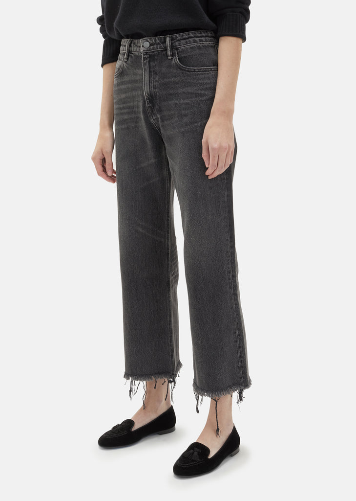 Cropped Loose Faded Jeans