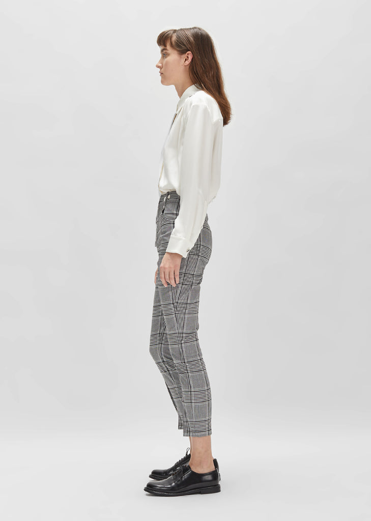 Mixed Snap Detail High Waisted Legging