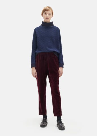 Velour Tapered Pants