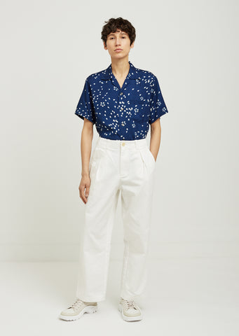 Herringbone One Tuck Work Pants