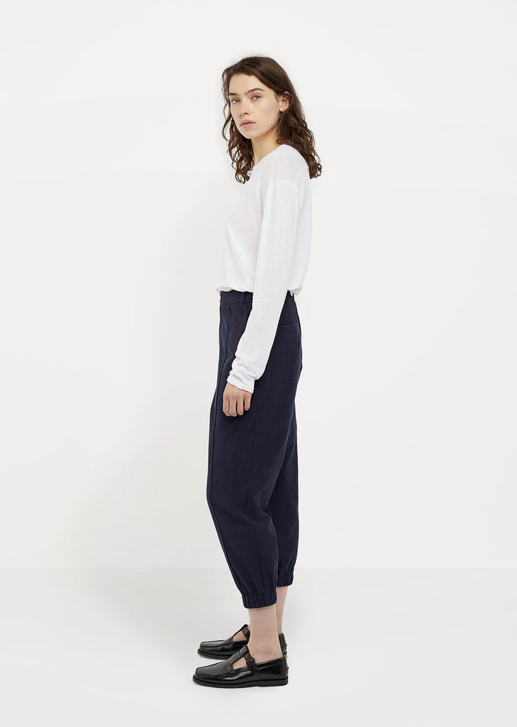 Pin Tucked Elastic Hem Pant