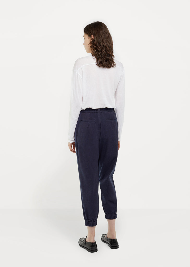 Pin Tucked Elastic Hem Pant