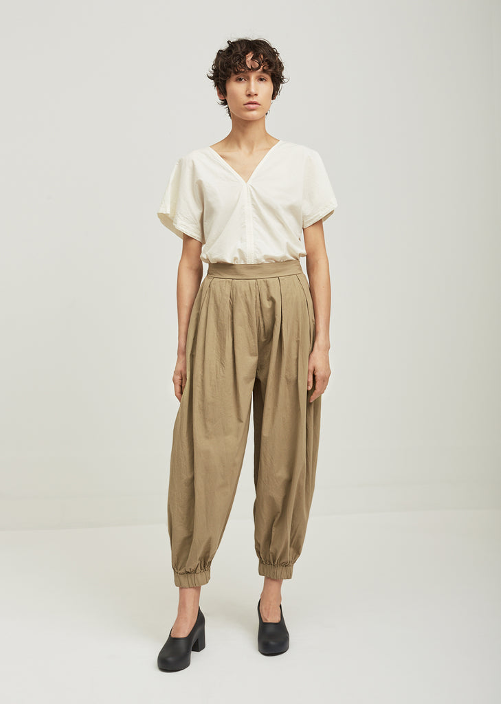 Akari Pleated Cotton Pants